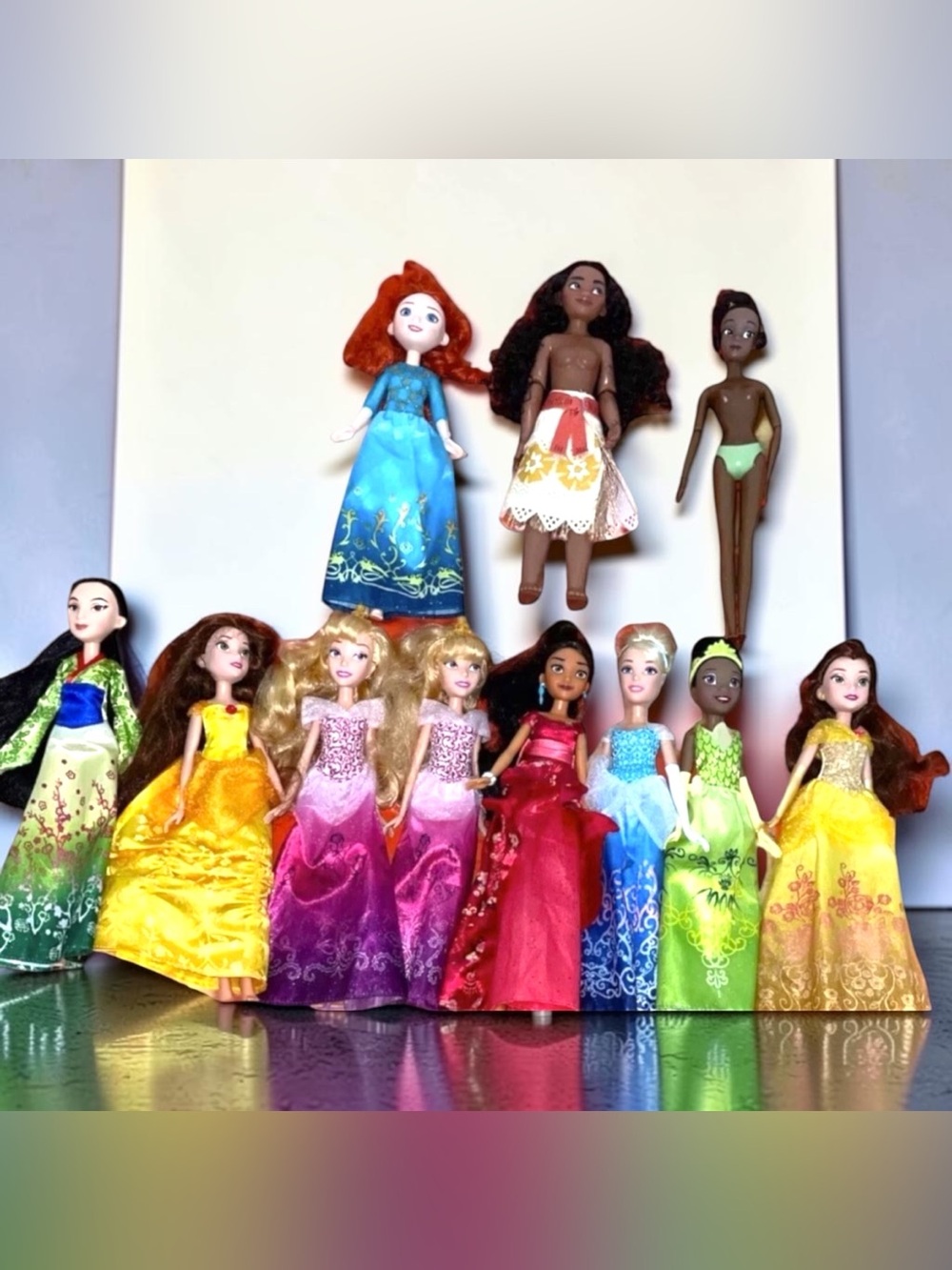 Lot of 11 Shimmering Dreams Collection Disney Princess Dolls